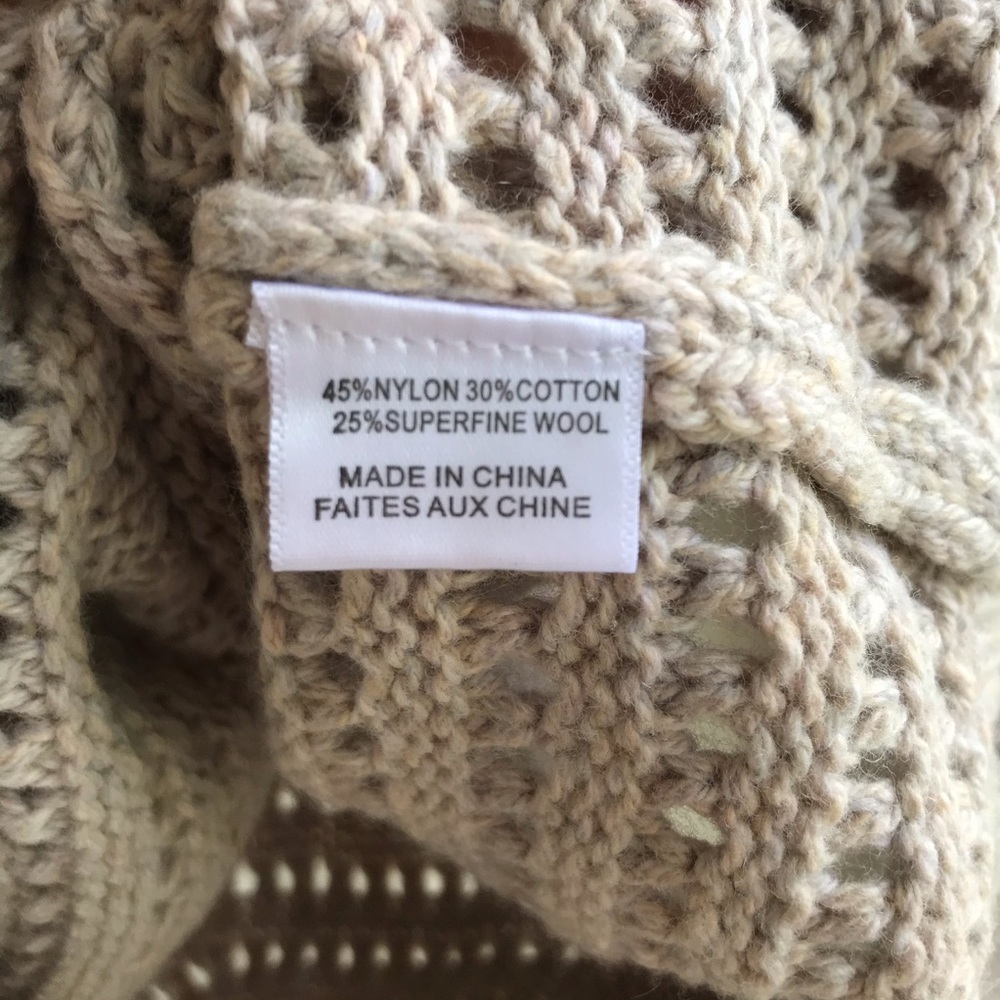 MISA Los Angeles Ramsey Oatmeal Open Knit Sweater - Picture 5 of 8